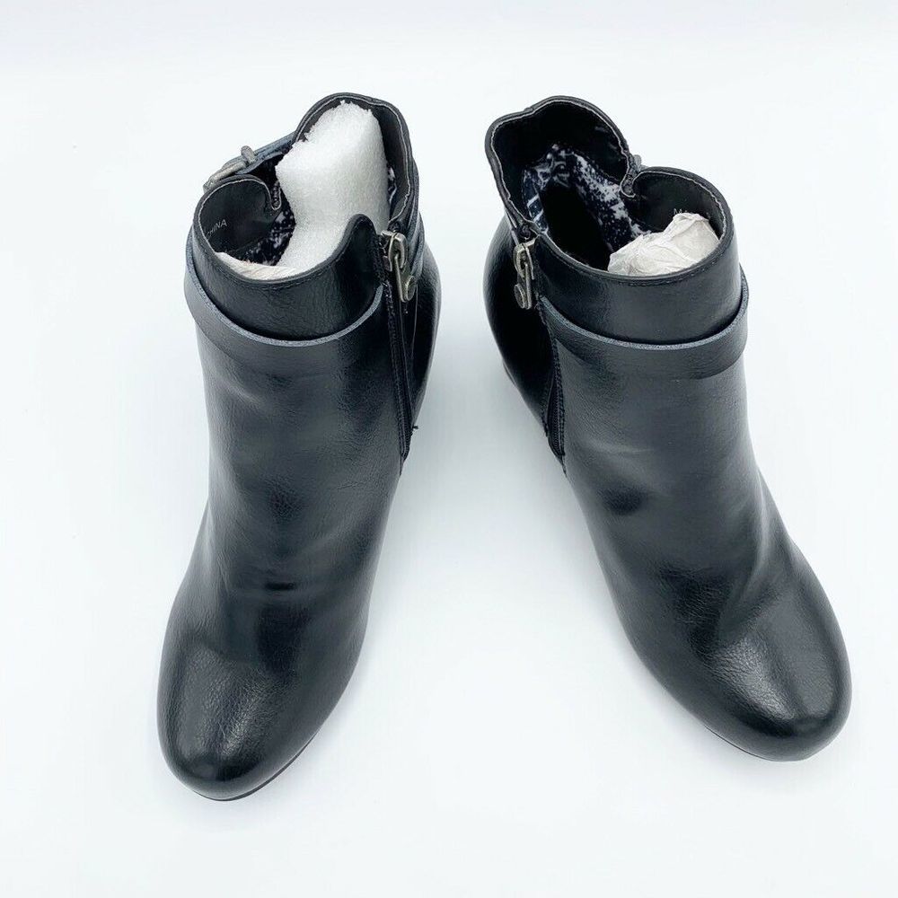 Blowfish Ankle Booties Wedge Heels Zipper Buckle - Picture 2 of 8